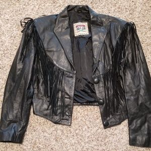 Vintage Adler genuine leather fringe jacket BOHO
